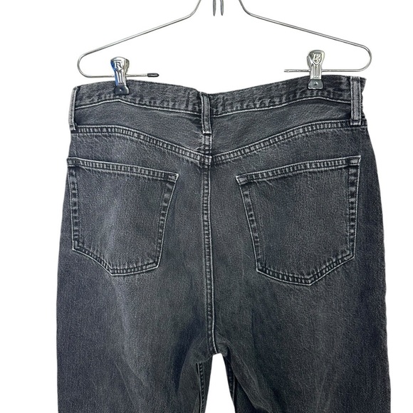 Etica Josie High Rise Crop Raw Hem Jeans 31 washed Black - Picture 6 of 9